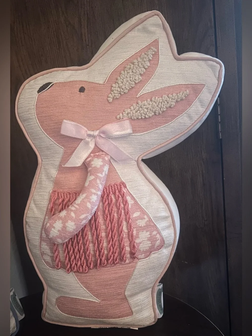 Set of Bunny Boulevard Pink girl and Blue boy Bunny Holiday Throw Pillows!